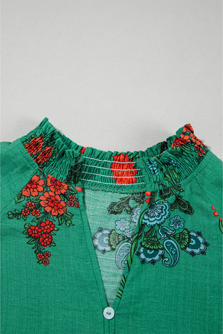 Vintage Verde Floral Top