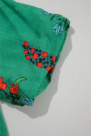 Vintage Verde Floral Top
