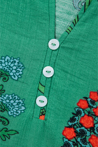 Vintage Verde Floral Top