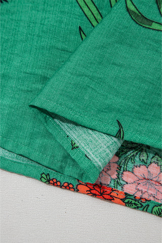 Vintage Verde Floral Top