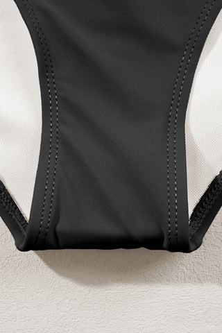 Mesh Trim Bikini - Black