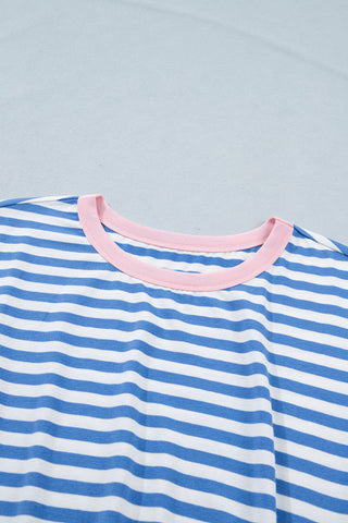 Striped Tie Dress - Blue - Ships between 6/11- 6/17