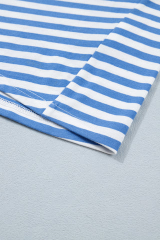 Striped Tie Dress - Blue - Ships between 6/11- 6/17
