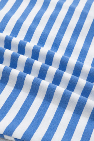 Striped Tie Dress - Blue - Ships between 6/11- 6/17