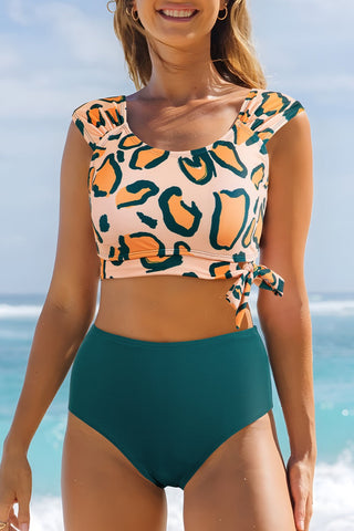 Green Leopard Two Piece