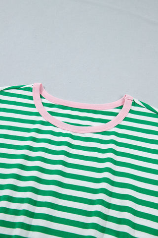Striped Tie Dress - Green - Ships between 6/11- 6/17