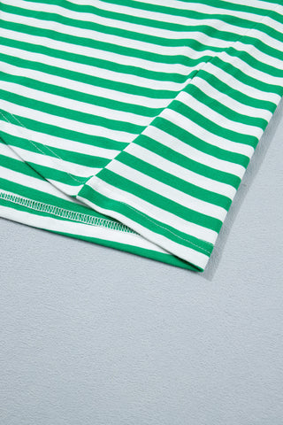 Striped Tie Dress - Green - Ships between 6/11- 6/17