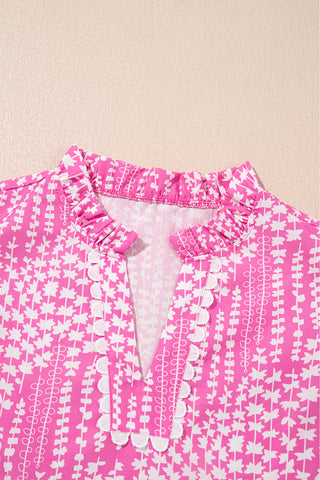 Pink Sorbet Flutter Sleeve Top