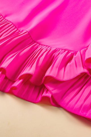 Radiant in Ruffles Dress - Hot Pink