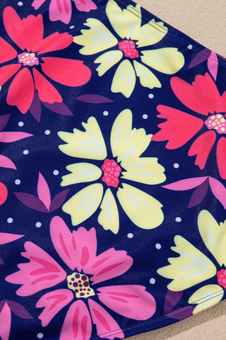 Peplum Swimsuit - Hot Pink
