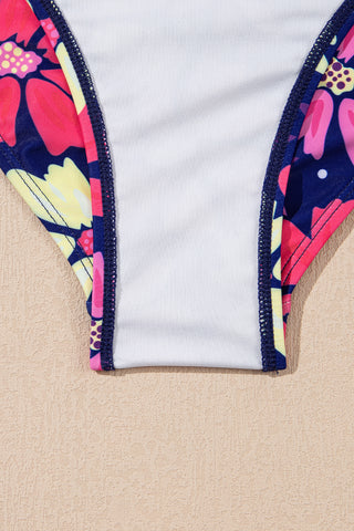 Peplum Swimsuit - Hot Pink
