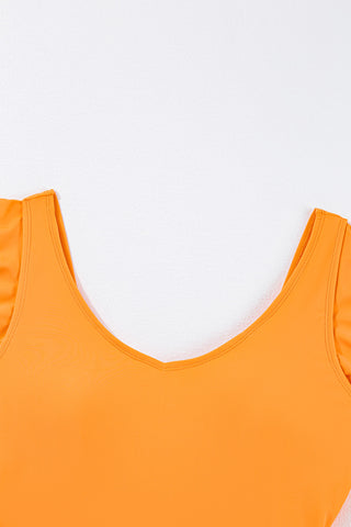 Ruffle Sleeve Swimsuit