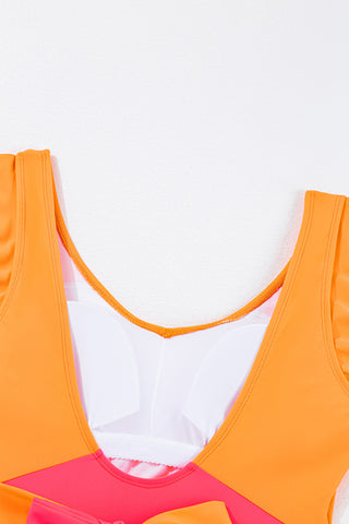 Ruffle Sleeve Swimsuit