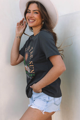 Rise with the Sun Tee - Charcoal Gray