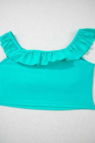 Ruffle Tankini - Aqua