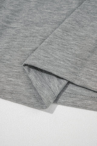 Heathered Gray Crochet Top