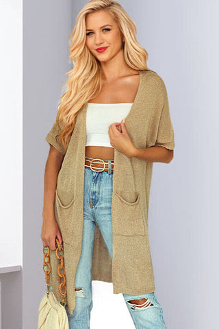 Dolman Sleeve Cardigan - Taupe