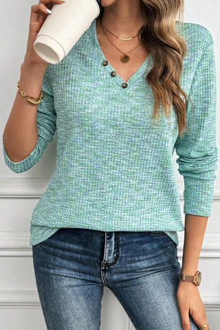 Soft Jade V-Neck Top
