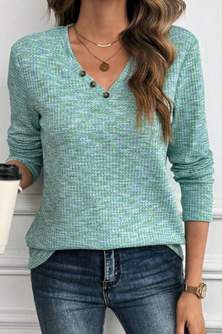 Soft Jade V-Neck Top
