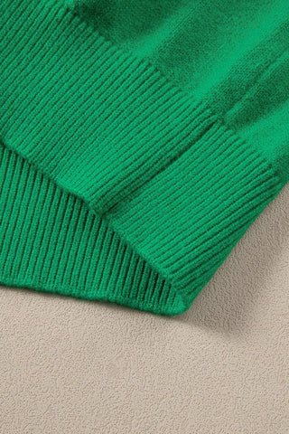 Short Sleeve Daisy Sweater - Green
