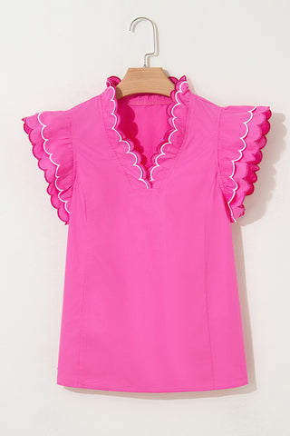 Hot Pink Ruffle Top