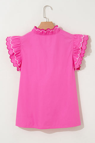 Hot Pink Ruffle Top