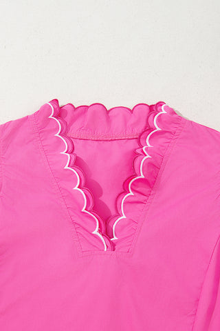 Hot Pink Ruffle Top