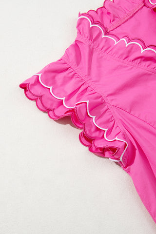 Hot Pink Ruffle Top