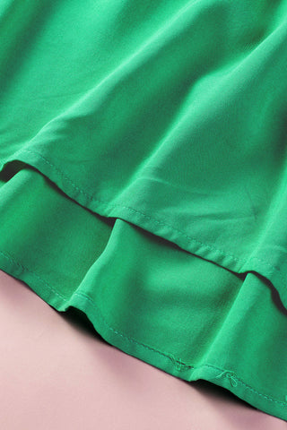 Flowy Solid Maxi Dress - Green