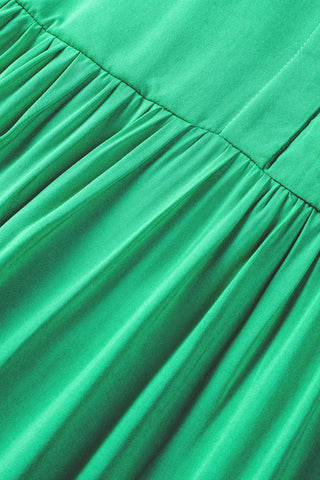 Flowy Solid Maxi Dress - Green