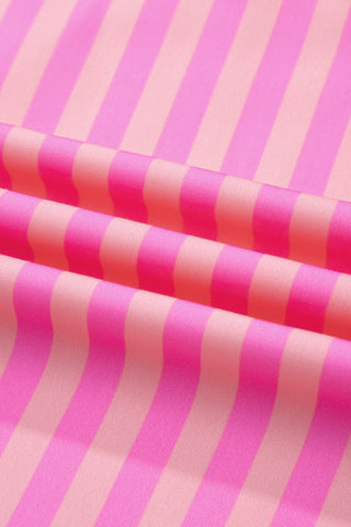 Pink Berry Stripes Ruffle Sleeve Top