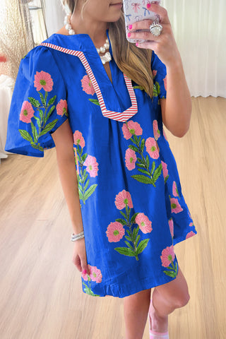 Royal Blue Mini Dress