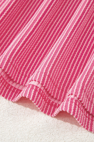 V-Neck Textured - Pink