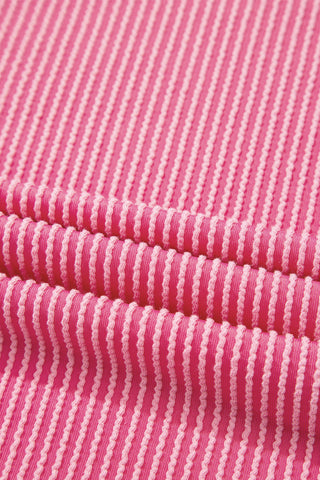 V-Neck Textured - Pink