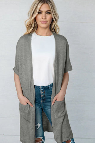 Dolman Sleeve Cardigan - Gray