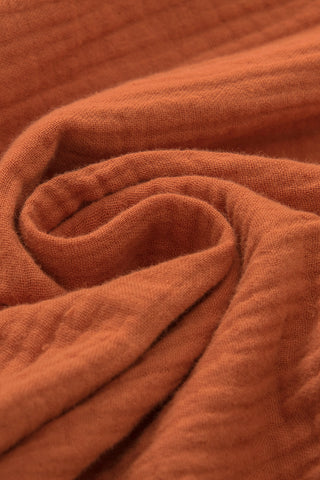 Flutter Sleeve Cotton Top - Orange