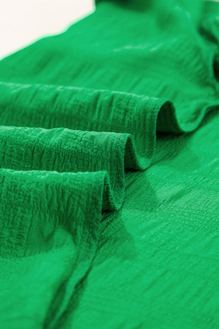 Flutter Sleeve Textured Top - Green