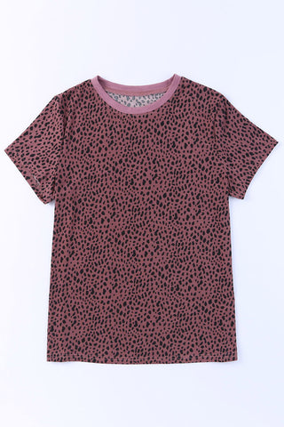 Leopard Print Top - Plum