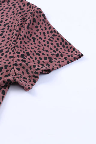 Leopard Print Top - Plum