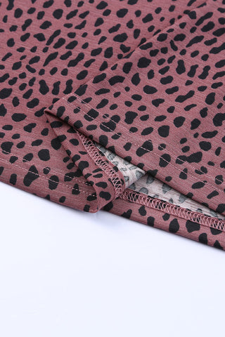 Leopard Print Top - Plum