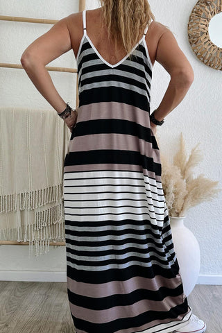 Casual Summer Striped Maxi Dress