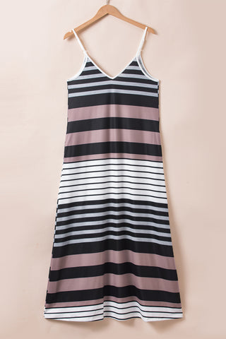 Casual Summer Striped Maxi Dress