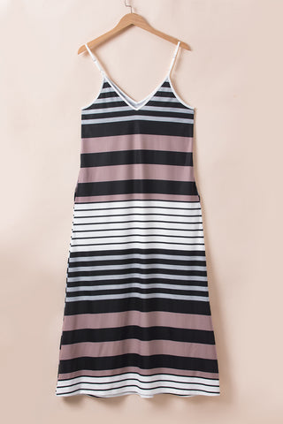 Casual Summer Striped Maxi Dress