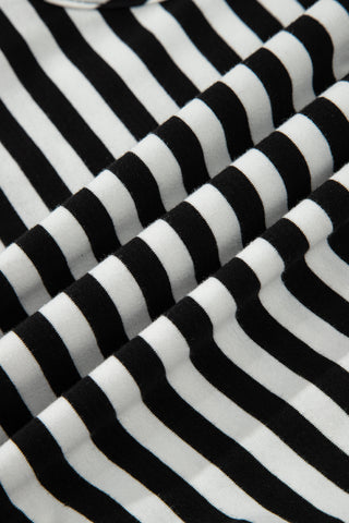 Striped Swing Dress - Black