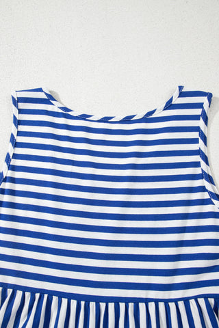 Striped Swing Dress - Blue