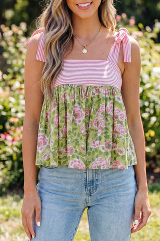 English Garden Tie Top