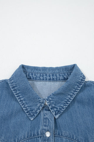 Flutter Sleeve Denim Top