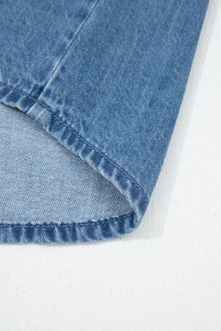 Flutter Sleeve Denim Top