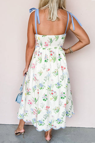 Wildflower Midi Dress - Off White