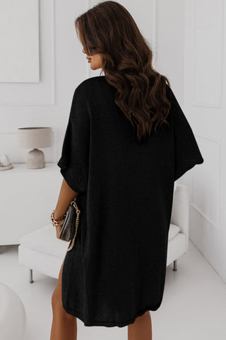 Dolman Sleeve Cardigan - Black